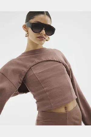 River Island Womens 2 In 1 Cami Cropped Sweatshirt