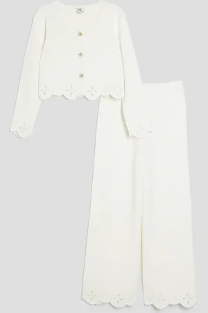 River Island Girls Embroidered Cardigan Set