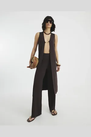 River Island Womens Knit Sleeveless Longline Waistcoat