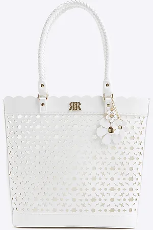 River Island Floral Laser Cut Shopper Bag