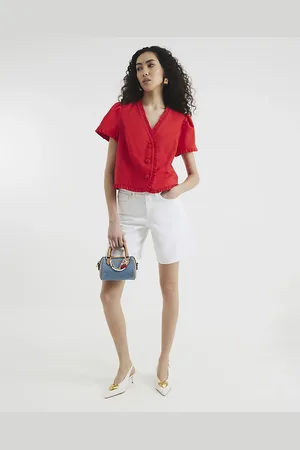 River Island Womens Denim Longline Bermuda Shorts