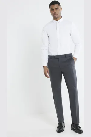 River Island Mens Skinny Fit Smart Trousers