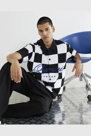 River Island Mens Short Sleeve Check Shirt