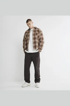 River Island Mens Loose Fit Cargo Trousers