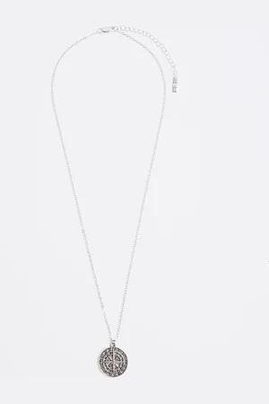 River Island Mens Compass Necklace