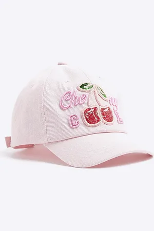 River Island Girls Cherry Embellished Cap