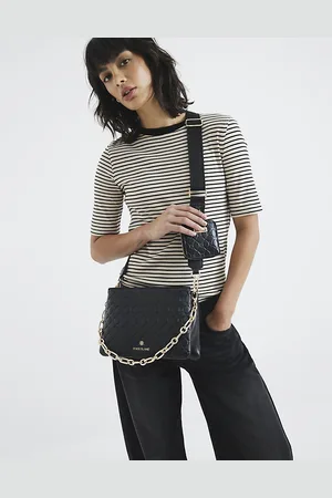 River Island Womens Embossed Chain Cross Body Bag