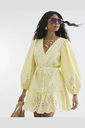 River Island Womens Long Sleeve Poplin Shirt Dress