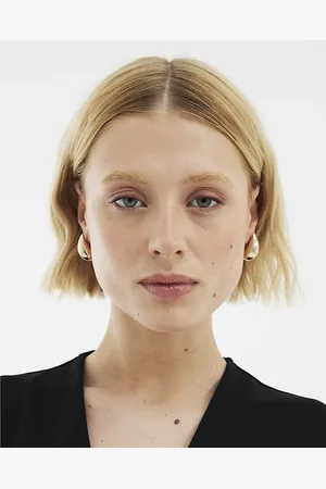 River Island Womens Large Dome Earrings