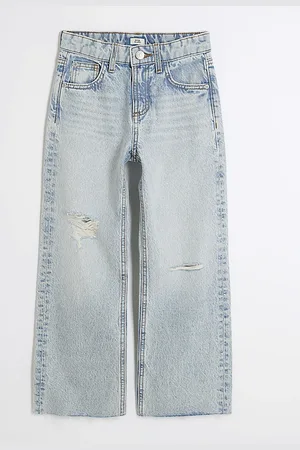 River Island Girls Ripped Straight Jeans