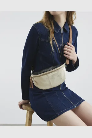 River Island Womens Metallic Leather Bum Bag