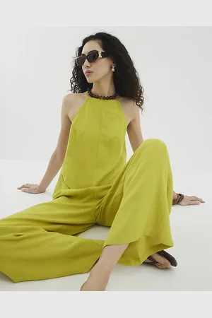River Island Womens Sleeveless Linen Blend Jumpsuit