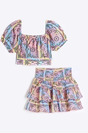 River Island Girls Bandana Rara Skirt Set