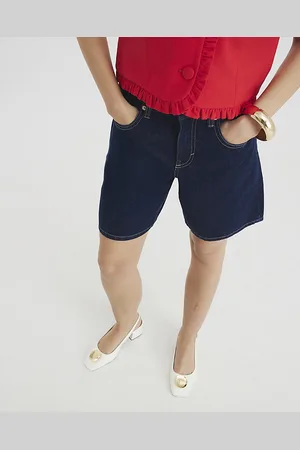 River Island Womens Denim Longline Bermuda Shorts