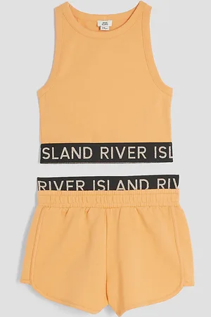 River Island Girls Glitter Tank Set