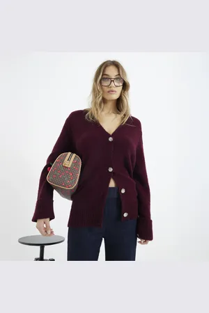 River Island Womens Mid Length Buttoned Cardigan