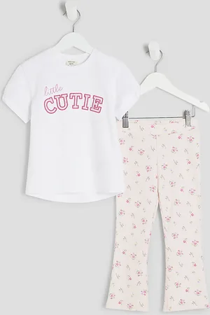 River Island Mini Girls Floral Cutie T-Shirt Set