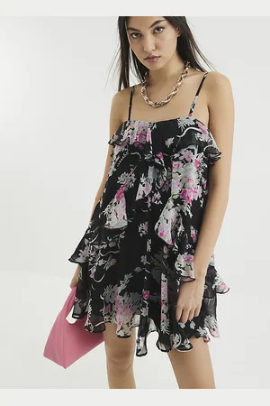 River Island Womens Floral Ruffle Mini Dress