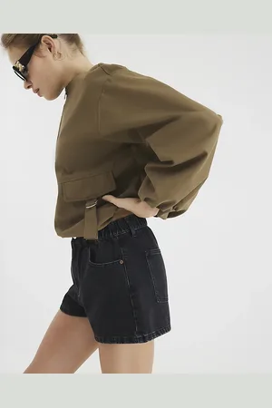 River Island Womens Denim Elasticated A Line Shorts
