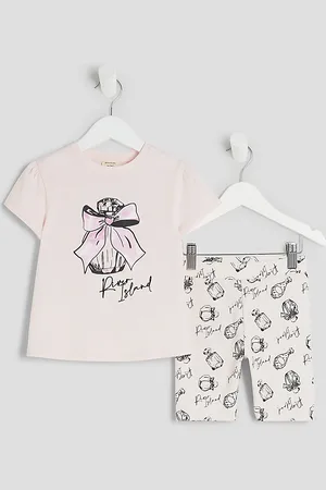 River Island Mini Girls Perfume T-Shirt Shorts Set
