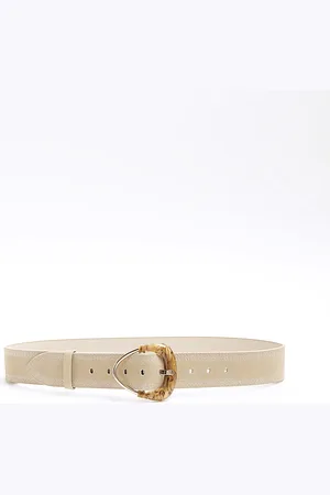 River Island Womens Suede Resin Buckle Belt
