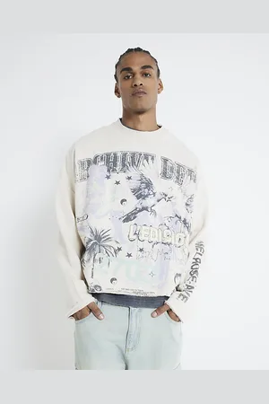 River Island Mens Oversized Fit Archive Dept Sweatshirt