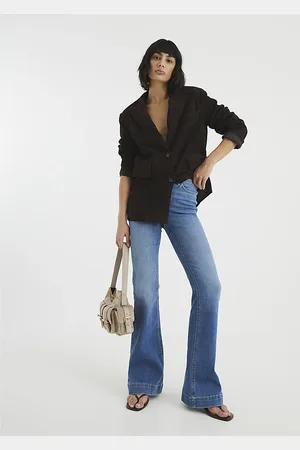 River Island Womens High Rise Flared Jeans