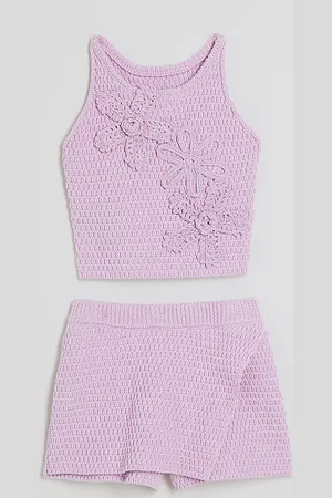 River Island Mini Girls Crochet Floral Set