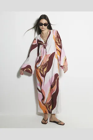River Island Womens Multicoloured Swirl Print Maxi Dress