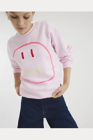 River Island Womens Long Sleeve Smiley Face Sweatshirt