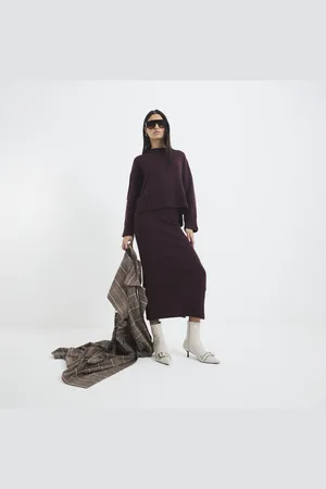 River Island Womens Knitted Maxi Skirt