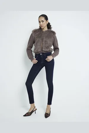 River Island Womens Mid Rise Skinny Jeans