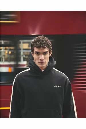River Island Mens Long Sleeve Taped Hoodie
