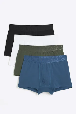 River Island Mens Multicoloured Double Tipped Trunks 4 Pack