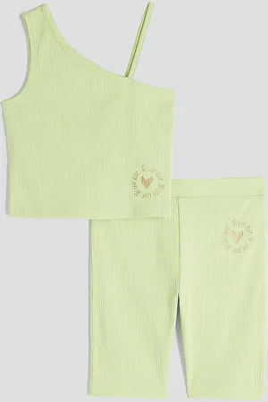 River Island Girls One Shoulder Tank Set