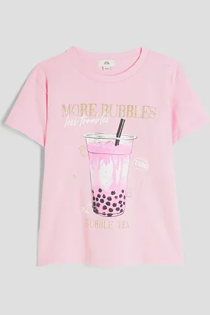 River Island Girls Glitter More Bubbles T-Shirt