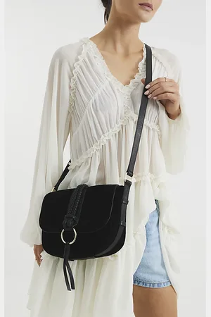 River Island Womens Suede Braided Cross Body Bag