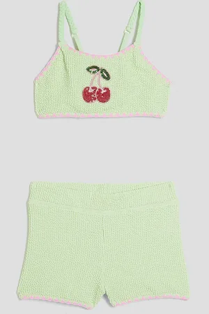 River Island Girls Cherry Shorts Bikini Set
