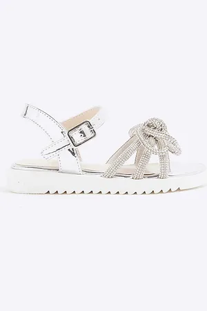 River Island Mini Girls Diamante Bow Sandals