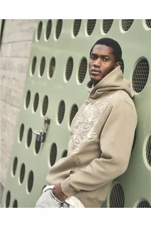 River Island Mens Regular Fit Crane Embroidery Hoodie