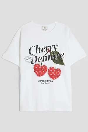 River Island Girls Cherry Demure T-Shirt