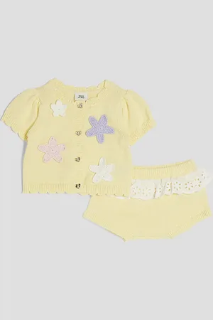 River Island Baby Girls Crochet Floral Set