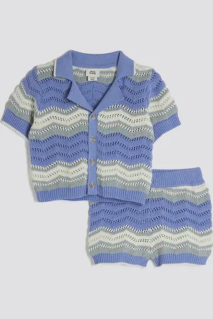 River Island Baby Boys Wavy Crochet Set