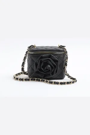River Island Girls Quilted Corsage Cross Body Bag