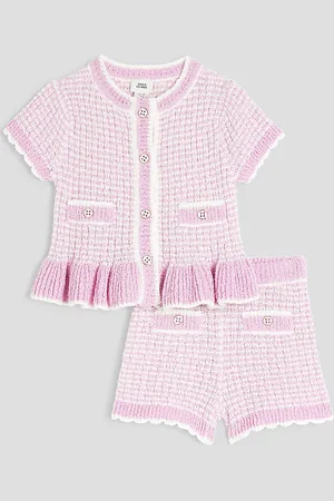 River Island Baby Girls Boucle Peplum Knit Set