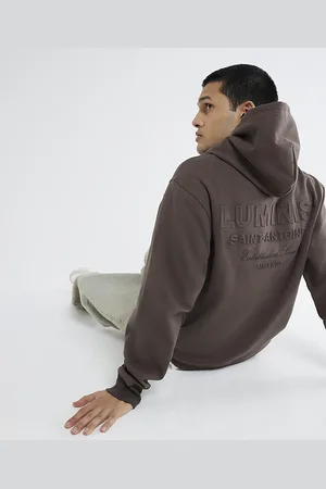 River Island Mens Regular Fit Luminis Embossed Hoodie