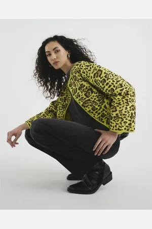 River Island Womens Quilted Leopard Print Jacket