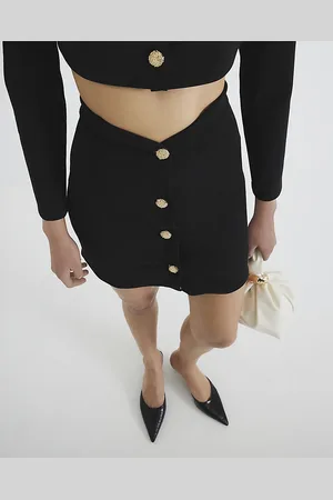 River Island Womens Button Mini Skirt