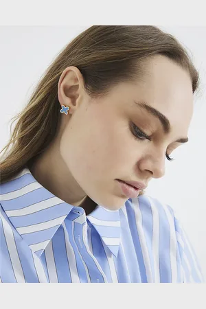 River Island Womens Stainless Steel Petal Earrings