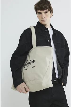 River Island Mens Luminis Embroidered Tote Bag